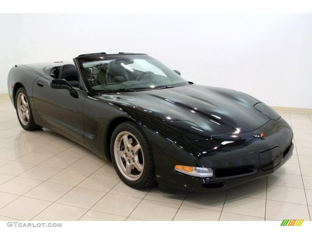 2001 Corvette Convertible - Black / Black photo #1