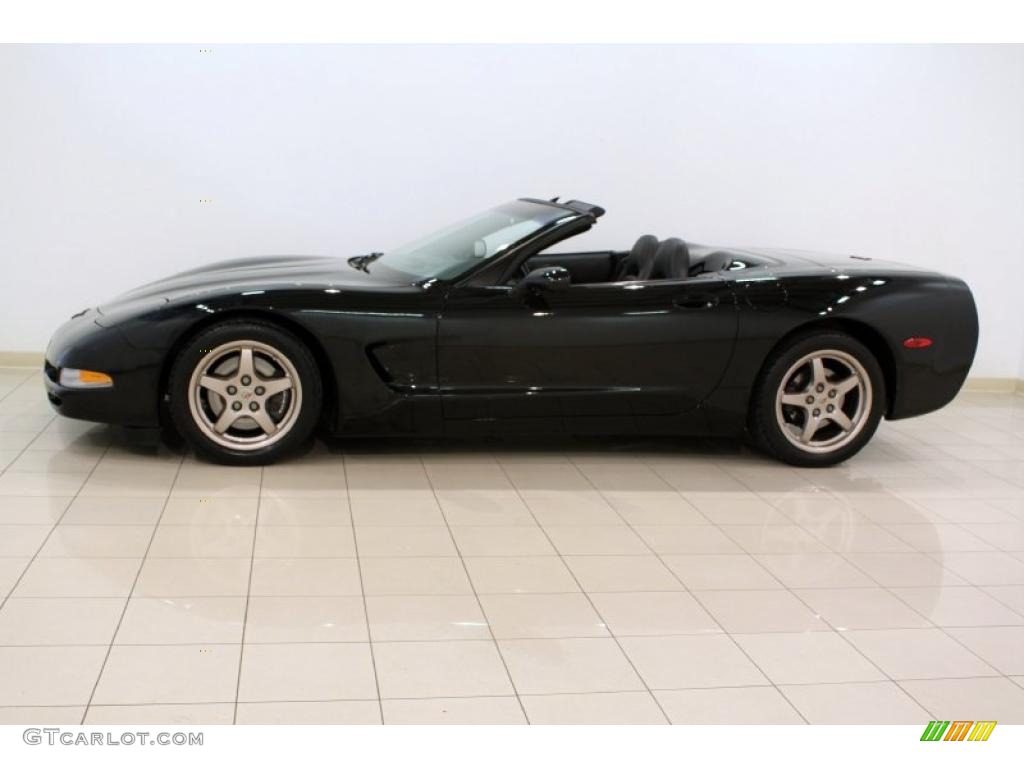 2001 Corvette Convertible - Black / Black photo #4