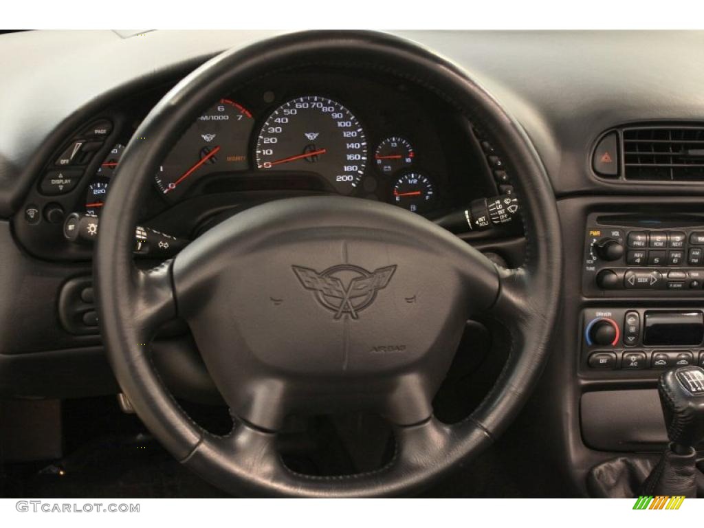 2001 Chevrolet Corvette Convertible Black Steering Wheel Photo #48518338
