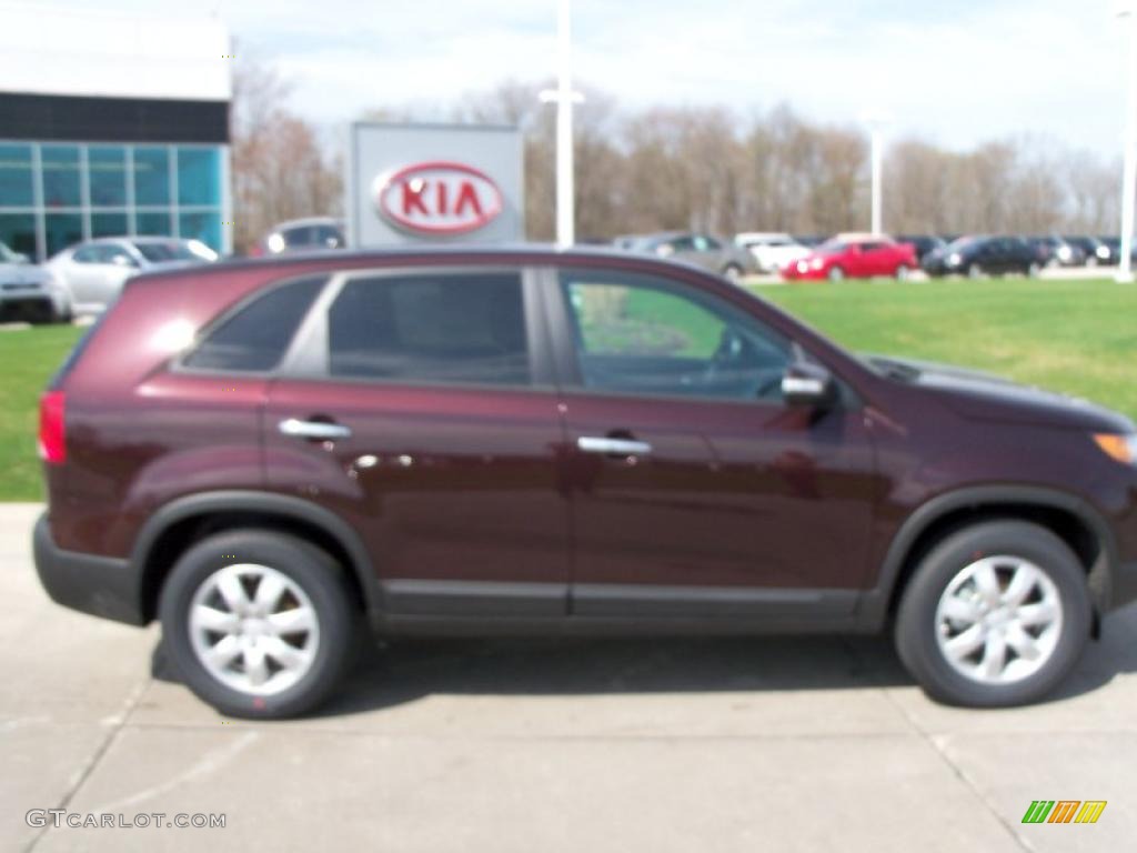 2011 Sorento LX - Dark Cherry / Black photo #2