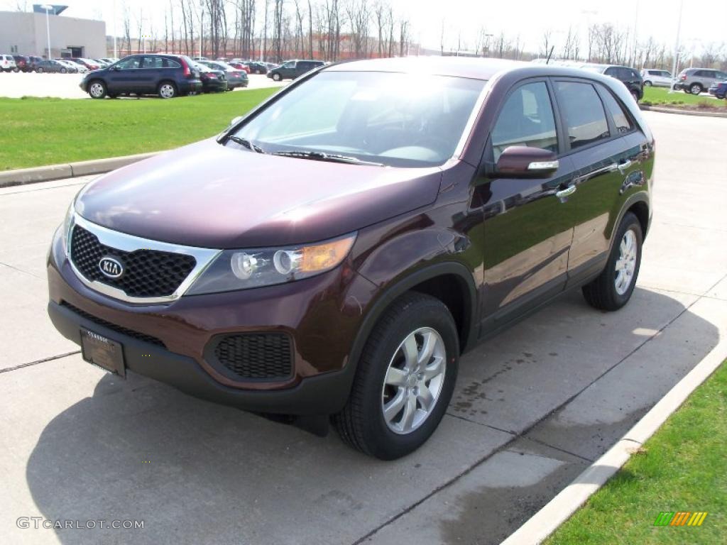 2011 Sorento LX - Dark Cherry / Black photo #7