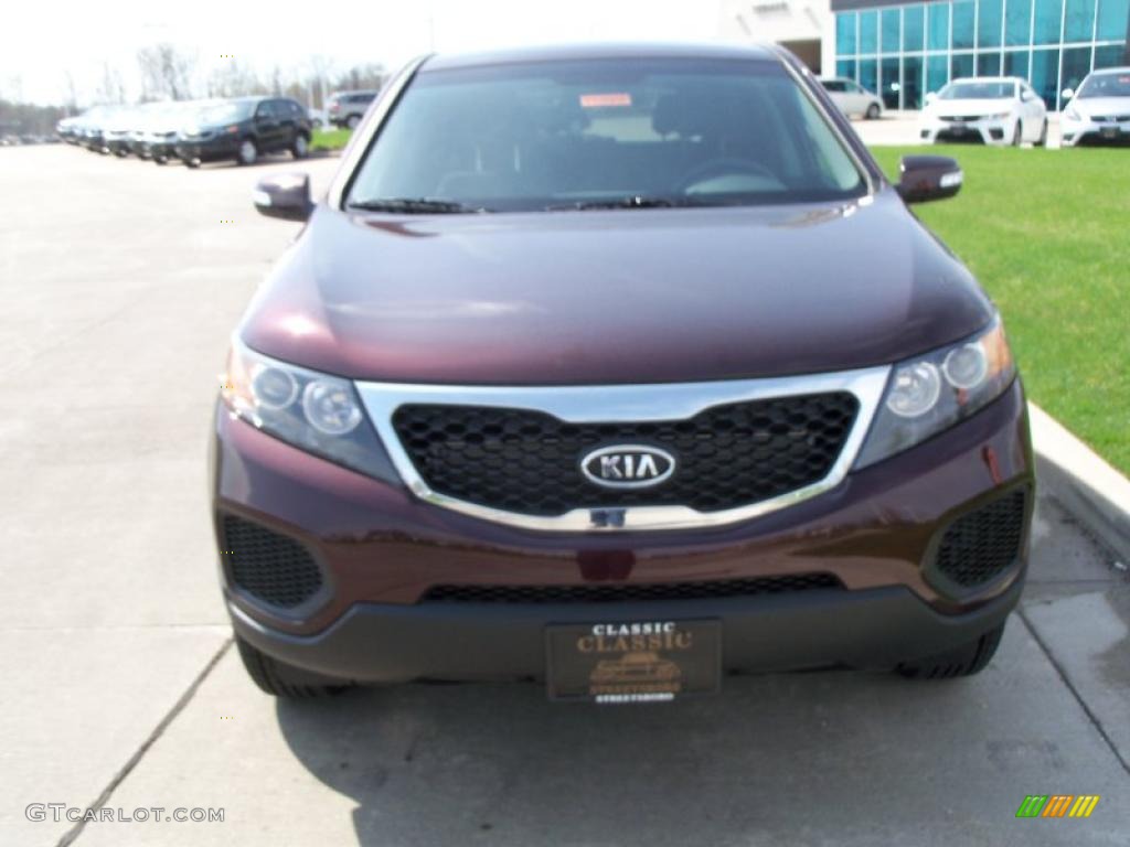 2011 Sorento LX - Dark Cherry / Black photo #8