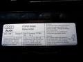 2003 Audi TT 1.8T Roadster Info Tag