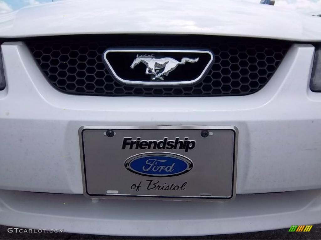 2003 Mustang V6 Coupe - Oxford White / Dark Charcoal/Medium Graphite photo #10
