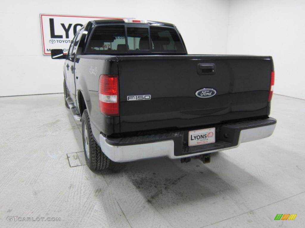 2005 F150 XLT SuperCrew 4x4 - Black / Medium Flint Grey photo #13