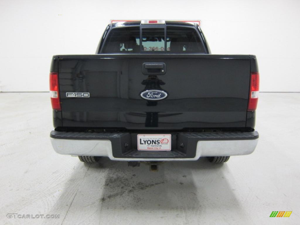 2005 F150 XLT SuperCrew 4x4 - Black / Medium Flint Grey photo #14