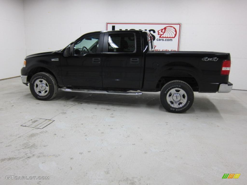 2005 F150 XLT SuperCrew 4x4 - Black / Medium Flint Grey photo #32