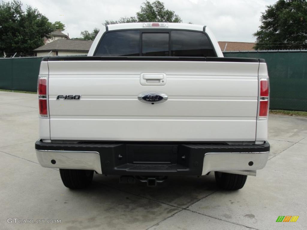 2011 F150 Lariat SuperCrew - White Platinum Metallic Tri-Coat / Pale Adobe photo #4