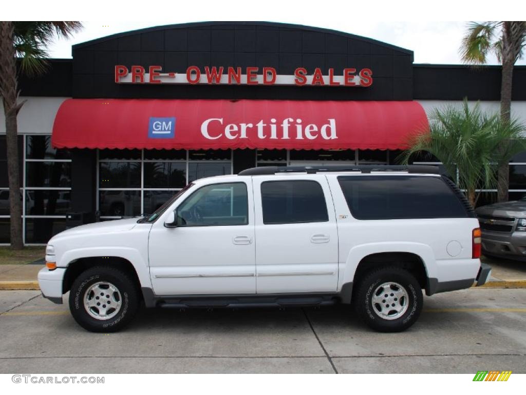 2002 Suburban 1500 Z71 4x4 - Summit White / Tan photo #1