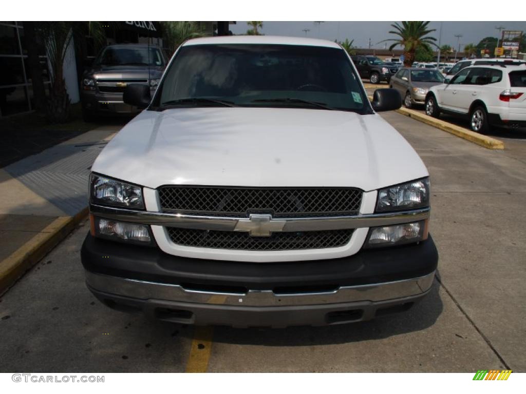 2003 Silverado 1500 LS Extended Cab - Summit White / Dark Charcoal photo #2