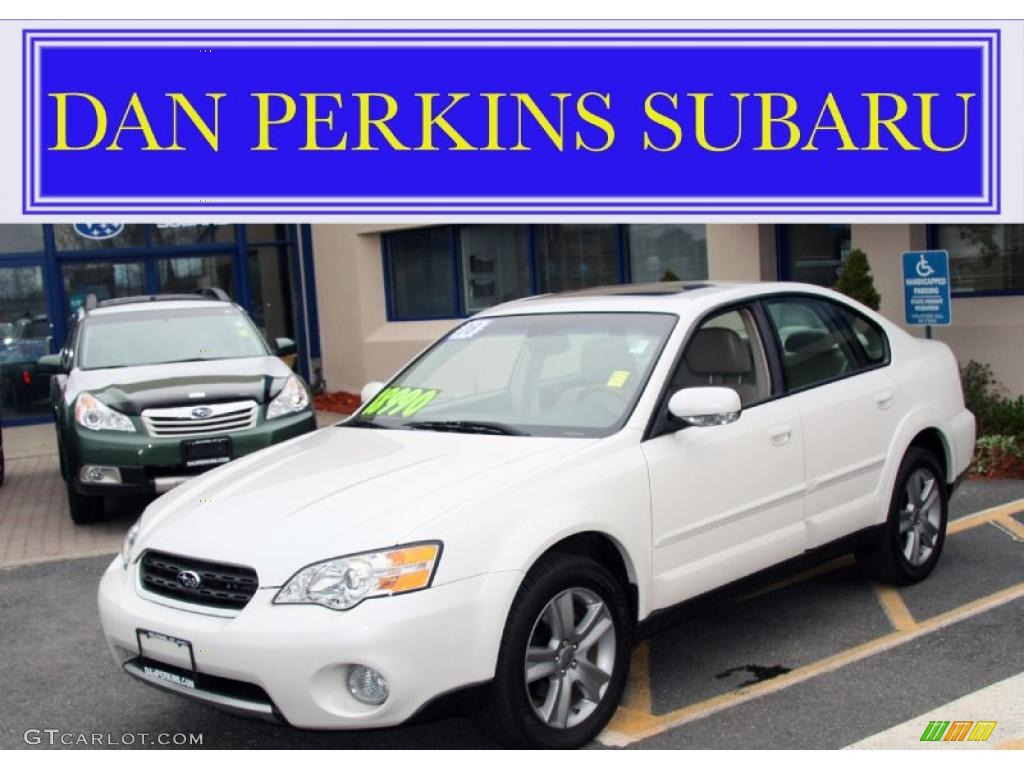 2006 Outback 3.0 R L.L.Bean Edition Sedan - Satin White Pearl / Taupe photo #1