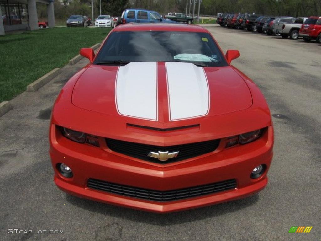 Inferno Orange Metallic 2011 Chevrolet Camaro SS/RS Coupe Exterior Photo #48531419