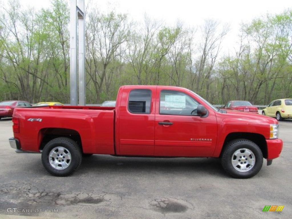 Victory Red 2011 Chevrolet Silverado 1500 LT Extended Cab 4x4 Exterior Photo #48531638