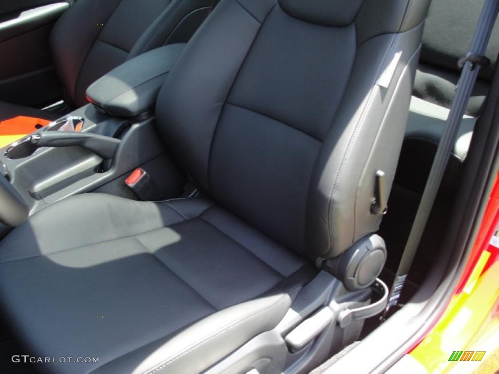 Black Leather Interior 2011 Hyundai Genesis Coupe 3.8 Track Photo #48531761
