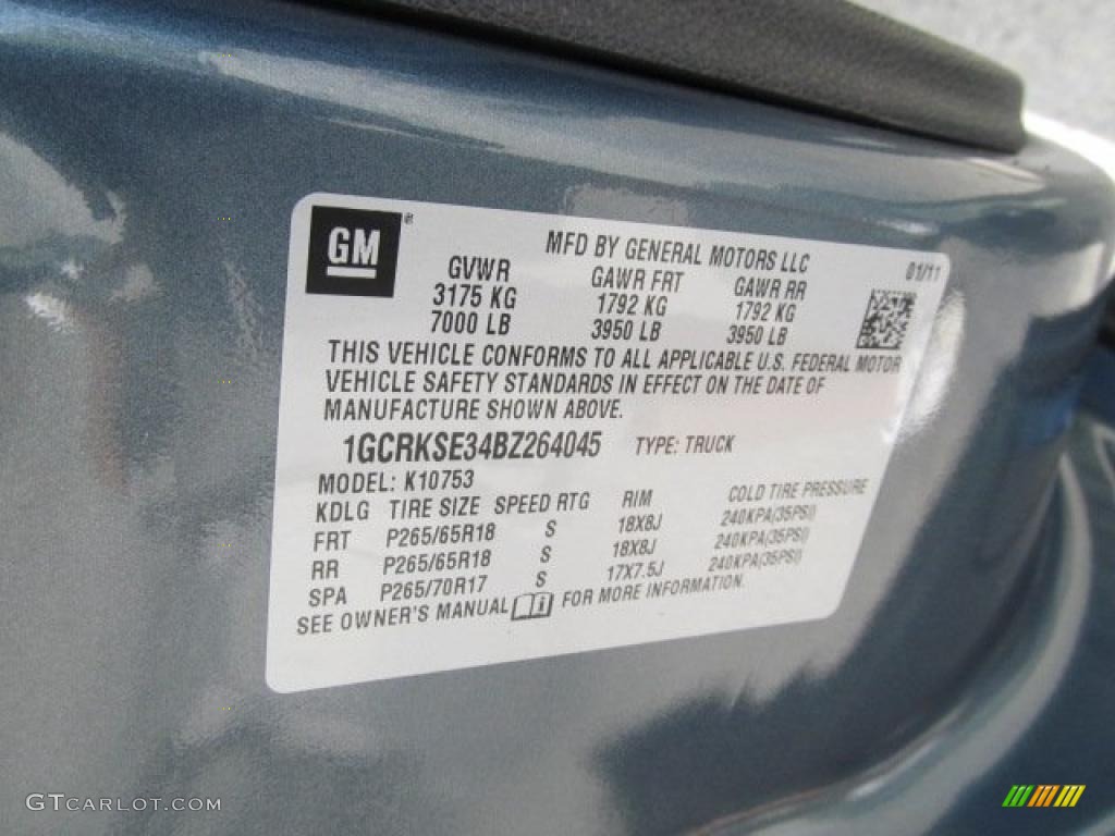 2011 Silverado 1500 LT Extended Cab 4x4 - Blue Granite Metallic / Ebony photo #14
