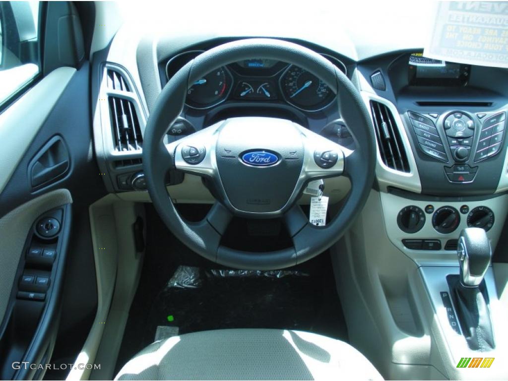 2012 Ford Focus SE Sedan Stone Dashboard Photo #48534479