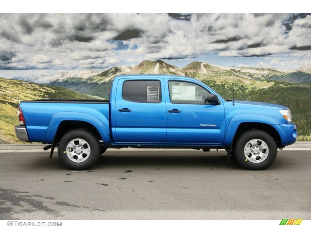 2011 Tacoma V6 SR5 Double Cab 4x4 - Speedway Blue / Graphite Gray photo #2