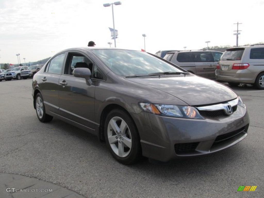 2010 Civic LX-S Sedan - Urban Titanium Metallic / Black photo #8