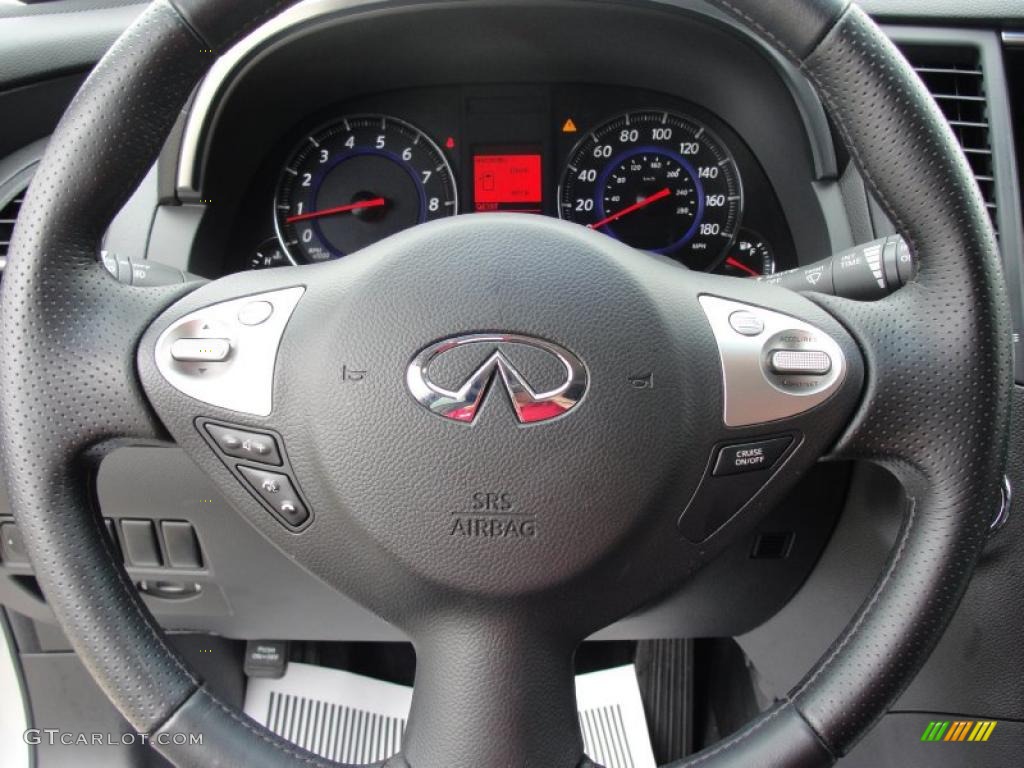 2010 Infiniti FX 35 Graphite Steering Wheel Photo #48539417
