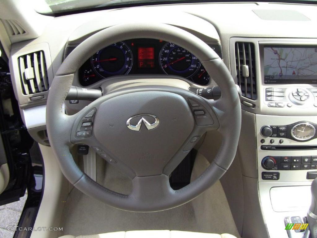 2009 G 37 x Sedan - Black Obsidian / Wheat photo #35