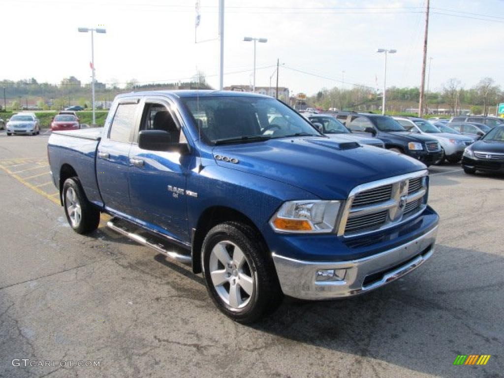 2010 Ram 1500 Big Horn Quad Cab 4x4 - Deep Water Blue Pearl / Dark Slate/Medium Graystone photo #8