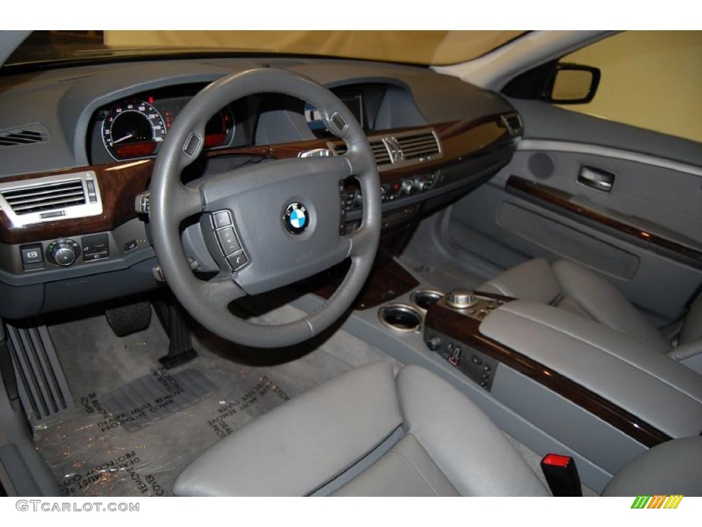 Flannel Grey Interior 2007 BMW 7 Series 750i Sedan Photo #48545258