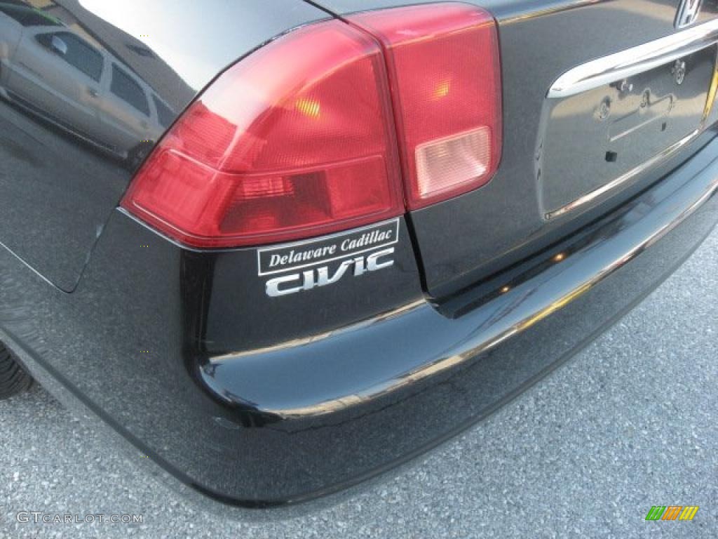 2002 Civic EX Sedan - Nighthawk Black Pearl / Gray photo #29