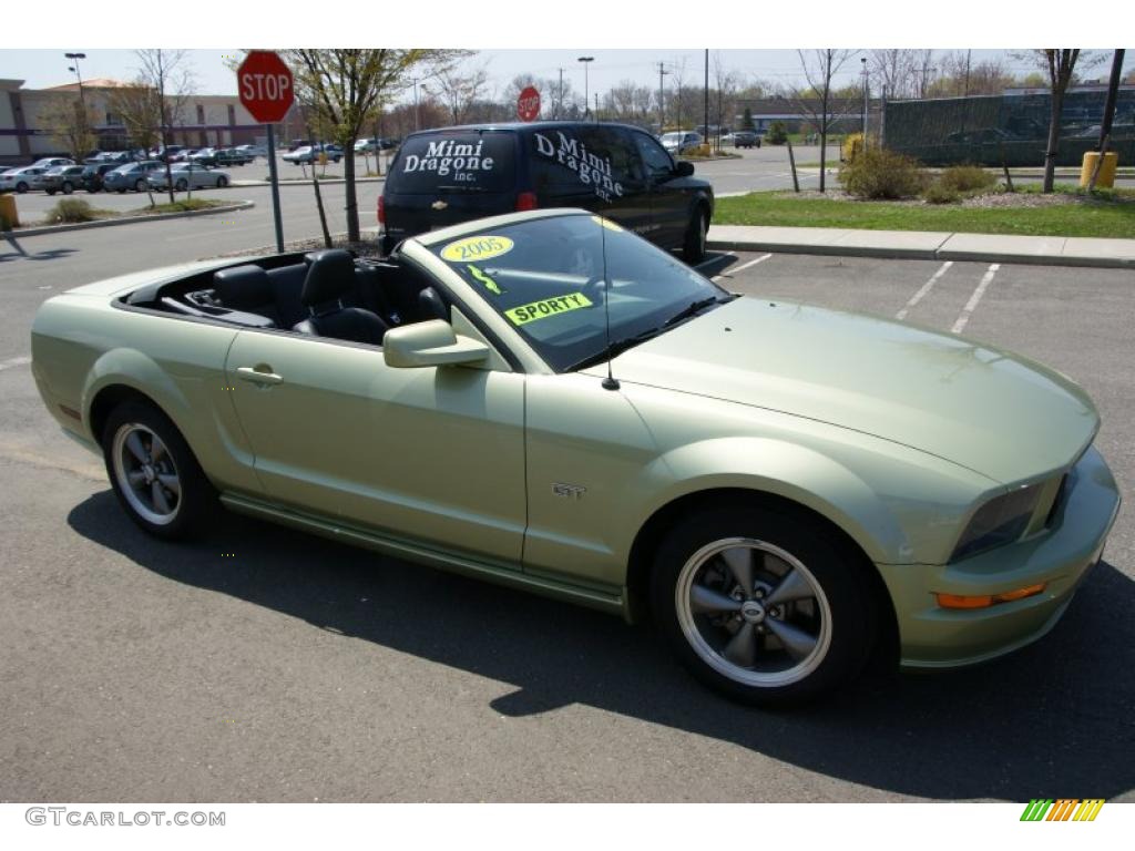2005 Mustang GT Premium Convertible - Legend Lime Metallic / Dark Charcoal photo #3