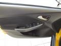 Charcoal Black Leather 2012 Ford Focus Titanium Sedan Door Panel