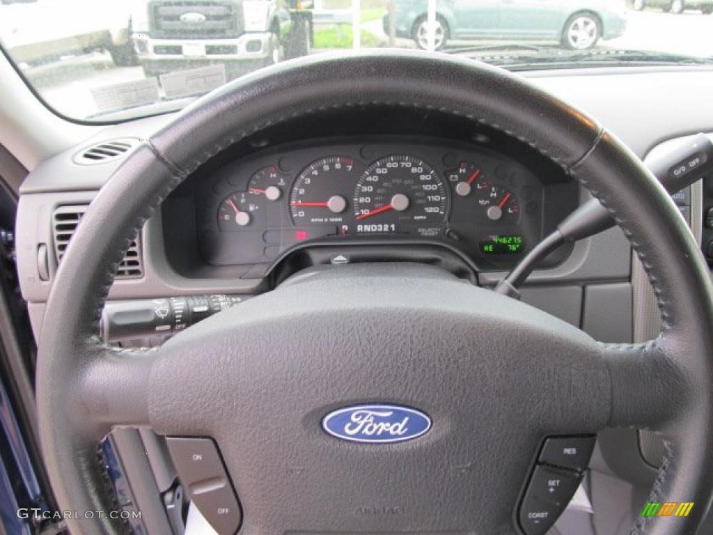 2004 Ford Explorer XLT 4x4 Graphite Steering Wheel Photo #48548564
