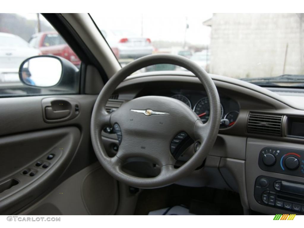2005 Chrysler Sebring Sedan Light Taupe Steering Wheel Photo #48548939