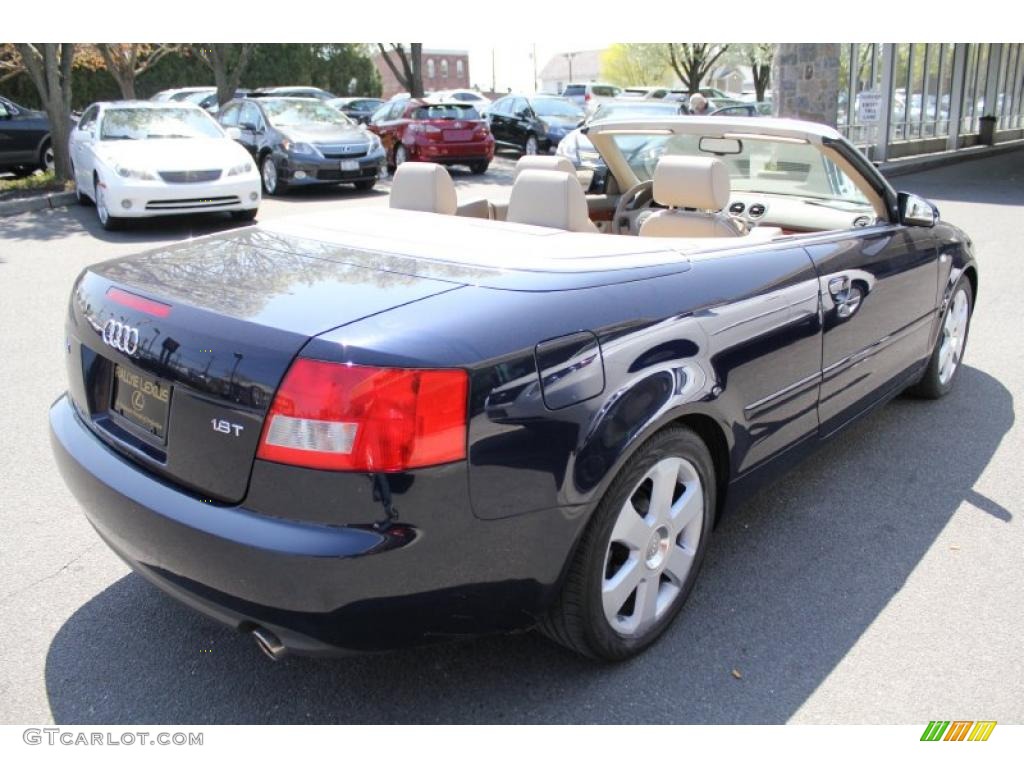 2006 A4 1.8T Cabriolet - Moro Blue Pearl Effect / Beige photo #7