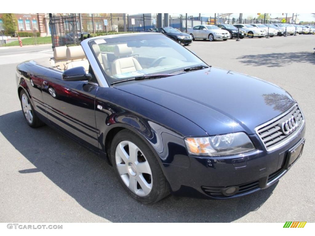 2006 A4 1.8T Cabriolet - Moro Blue Pearl Effect / Beige photo #8