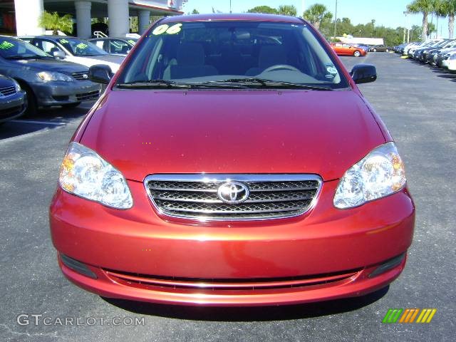 2006 Corolla CE - Impulse Red Pearl / Stone photo #8