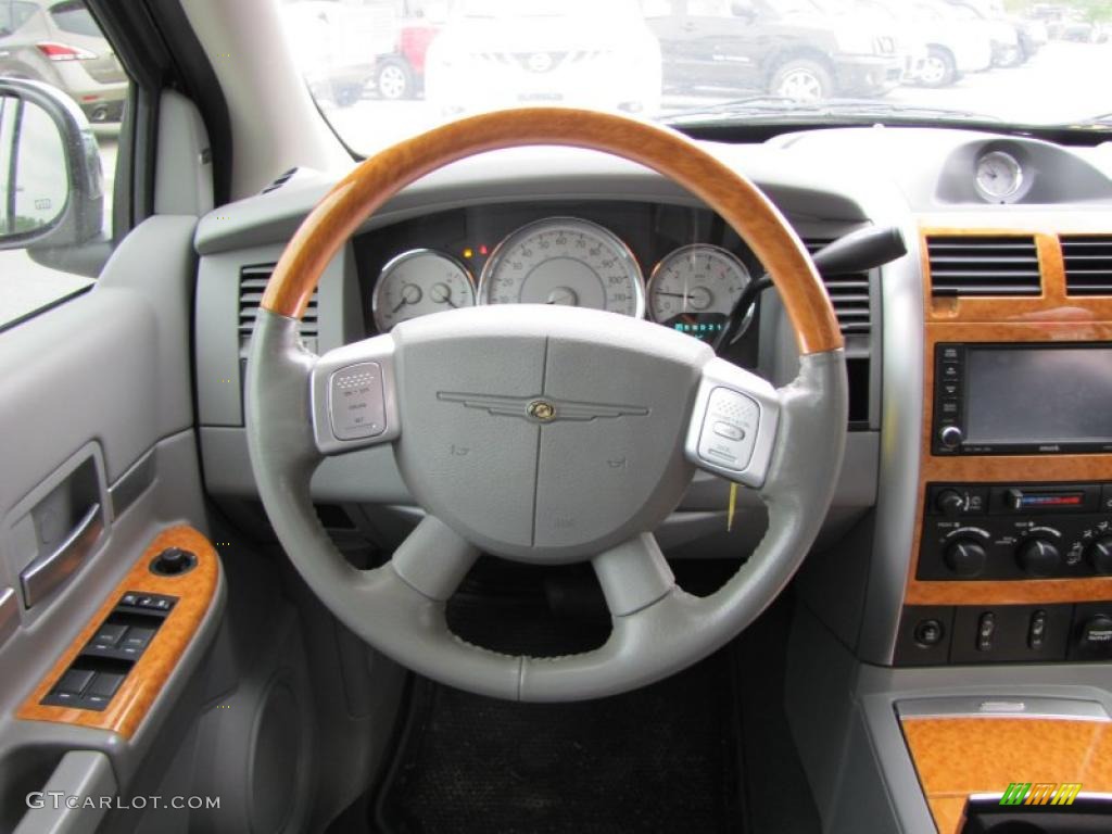 2009 Chrysler Aspen Limited Dark Slate Gray/Light Slate Gray Steering Wheel Photo #48551927