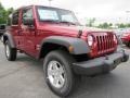 2011 Deep Cherry Red Jeep Wrangler Unlimited Sport 4x4  photo #4