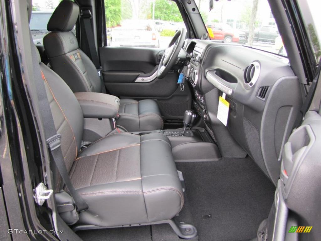 Black/Dark Olive Interior 2011 Jeep Wrangler Unlimited Sahara 70th Anniversary 4x4 Photo #48552509