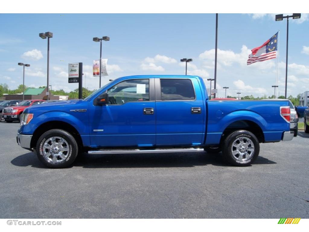 2011 F150 XLT SuperCrew - Blue Flame Metallic / Pale Adobe photo #5