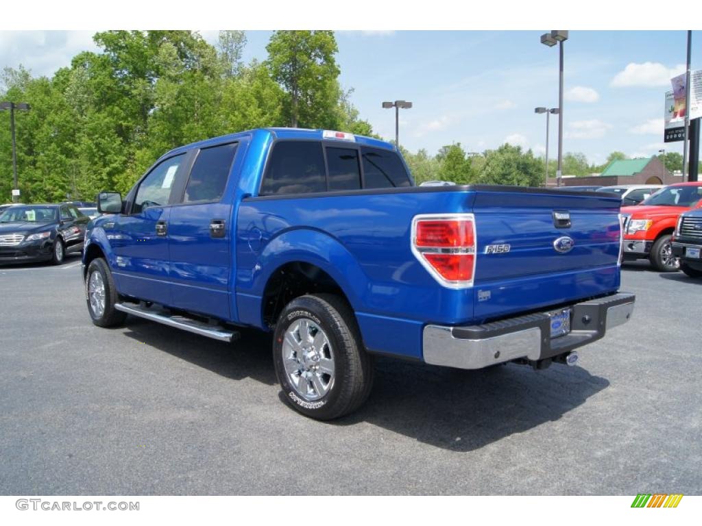 2011 F150 XLT SuperCrew - Blue Flame Metallic / Pale Adobe photo #39