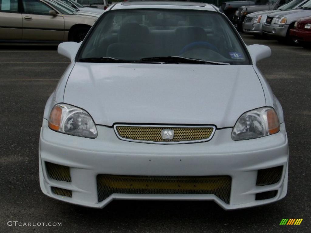 1997 Civic EX Coupe - Frost White / Gray photo #1