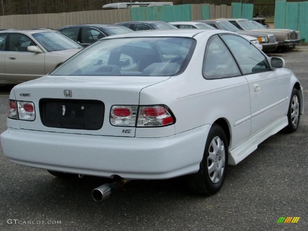 1997 Civic EX Coupe - Frost White / Gray photo #5