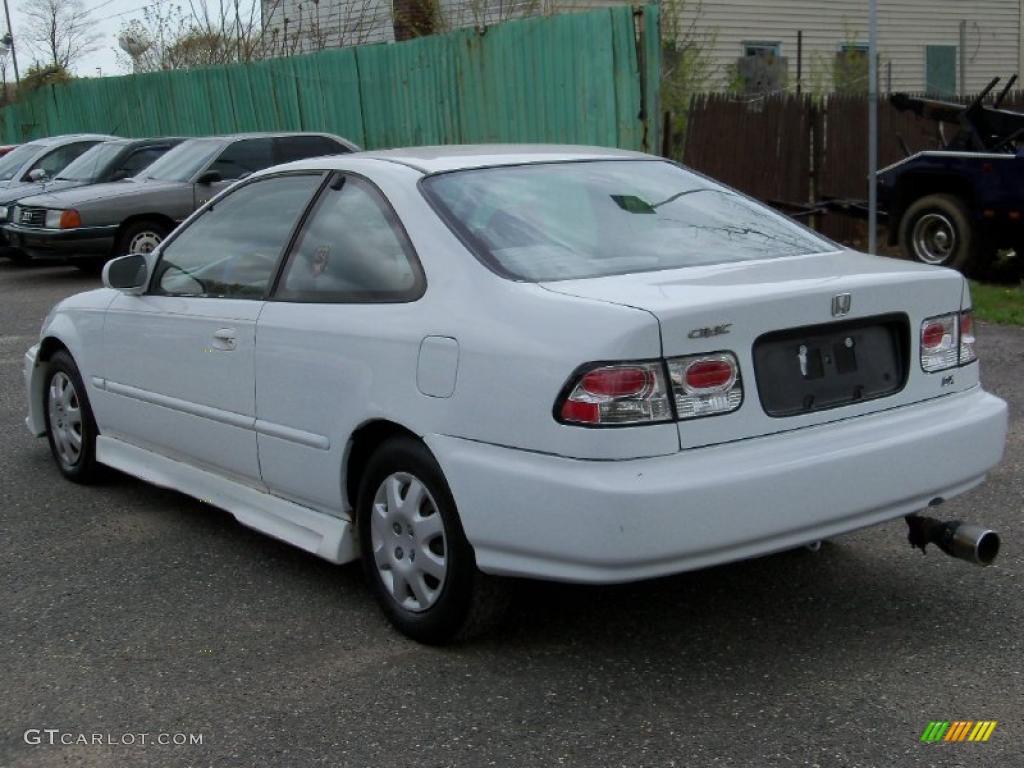 1997 Civic EX Coupe - Frost White / Gray photo #6