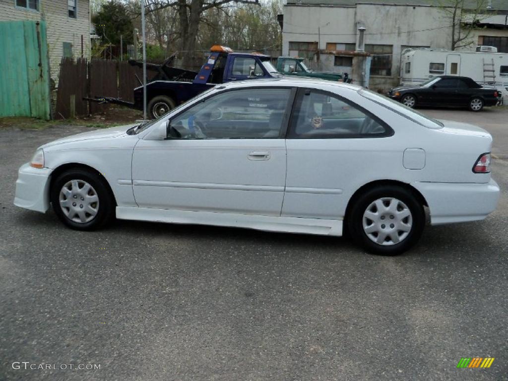 1997 Civic EX Coupe - Frost White / Gray photo #7