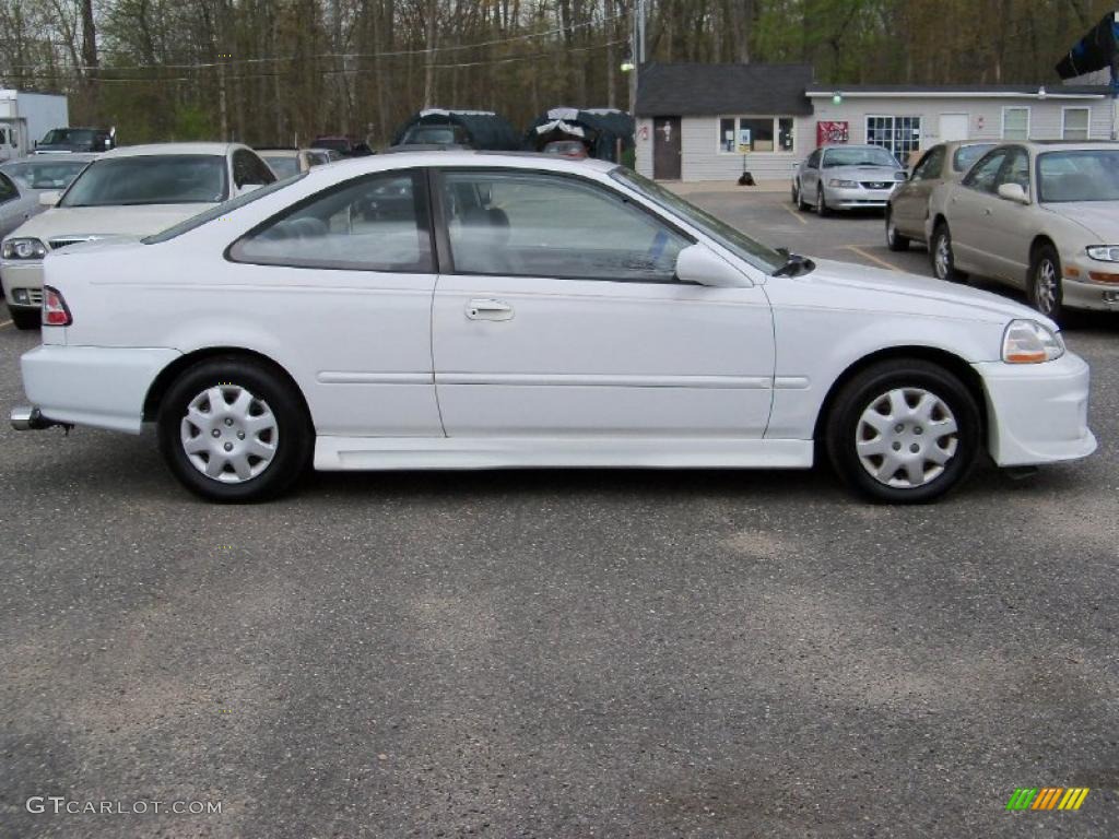 1997 Civic EX Coupe - Frost White / Gray photo #8