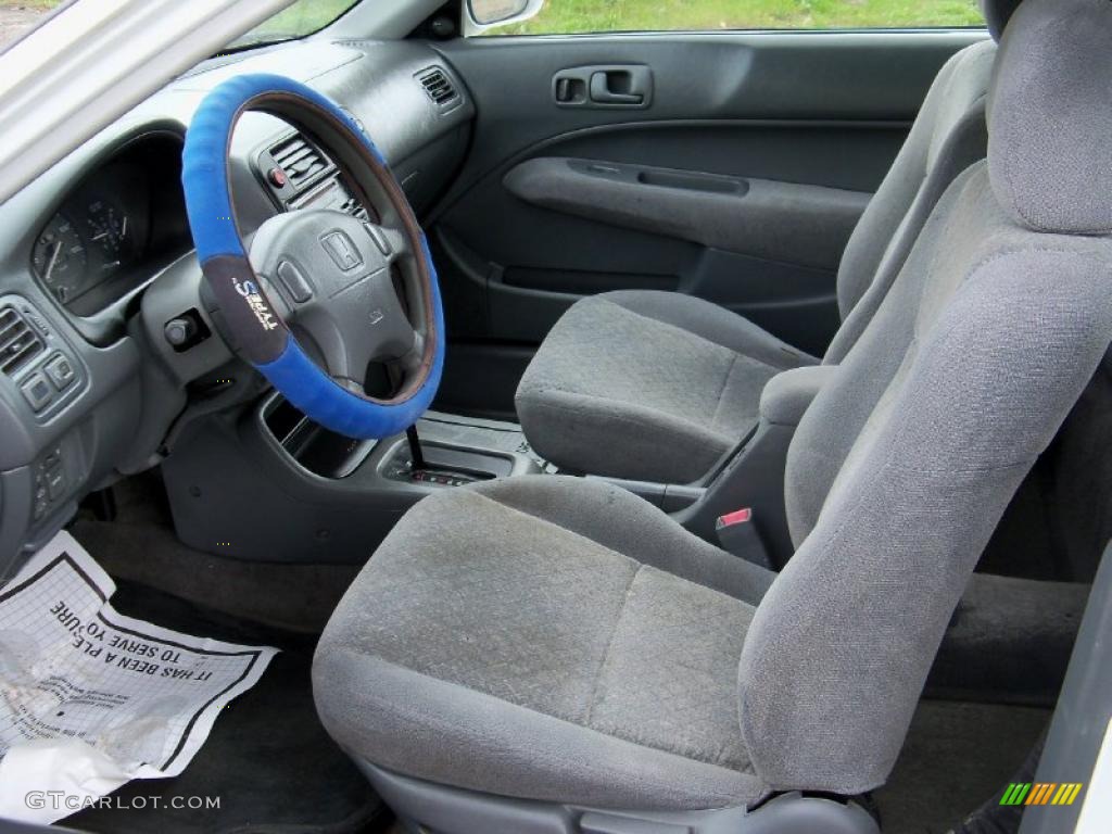 1997 Civic EX Coupe - Frost White / Gray photo #9