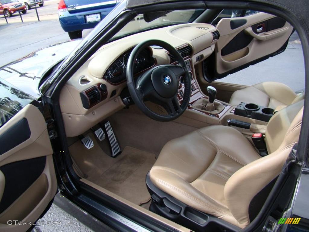 Beige Interior 2001 BMW Z3 3.0i Roadster Photo #48558629