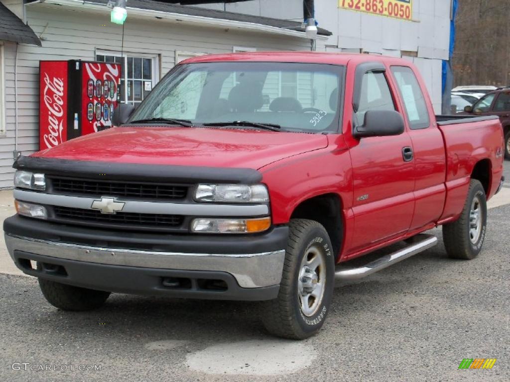 1999 Silverado 1500 Extended Cab 4x4 - Victory Red / Graphite photo #2