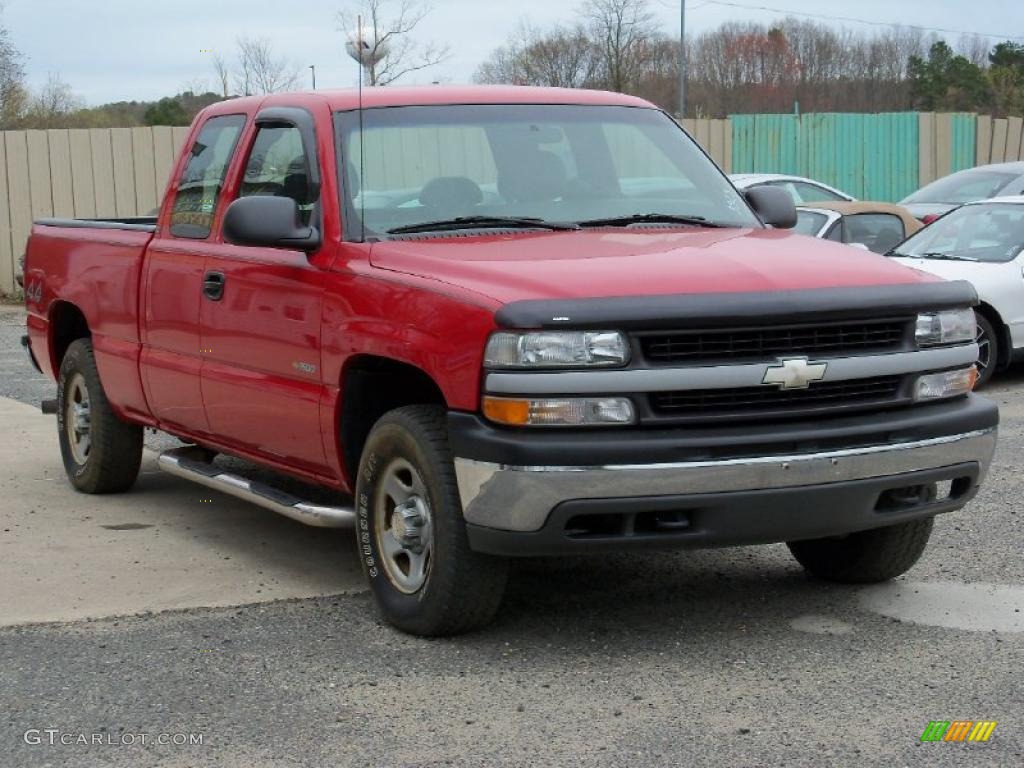 1999 Silverado 1500 Extended Cab 4x4 - Victory Red / Graphite photo #3