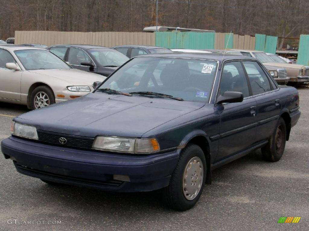 1991 Camry Deluxe Sedan - Dark Blue Pearl Metallic / Blue photo #2