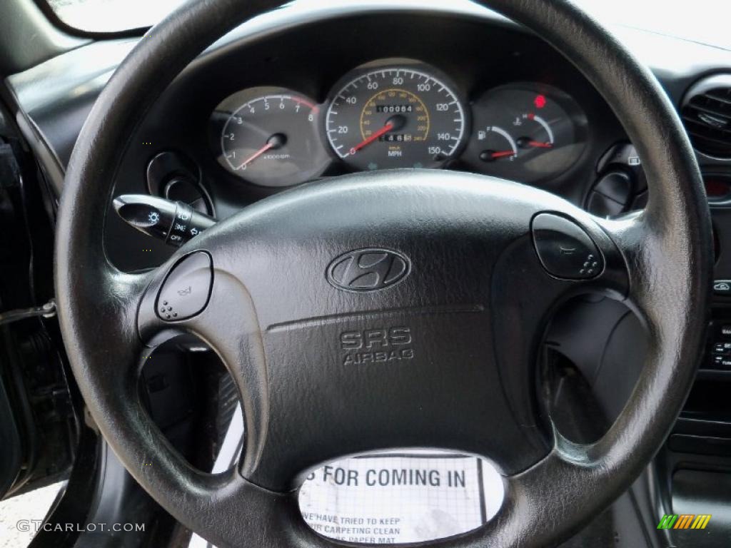 1998 Hyundai Tiburon Standard Tiburon Model Gray Steering Wheel Photo #48559646